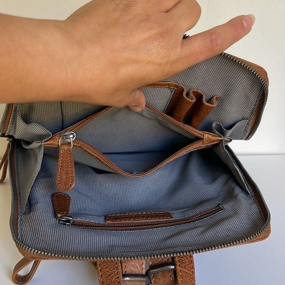 Spikes & Sparrow Brown Leather Backpack - Picture 7 of 16